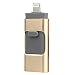 Produktbild MOONM USB-Flash-Feder-Antrieb iPhone 16GB 32GB 256GB 64GB.128GB 4 in 1 Multifunktions-USB 3.0 für iPhone Ios Typ C Android Phones,Beige,16G