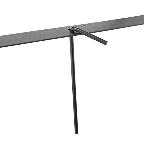 Relaxdays Rosenbogen Blatt mit Verzierung HBT 226 x 144 x 36,5 cm Rankhilfe und Torbogen als Kletterhilfe für Kletterrosen aus Eisen mit 6 Heringen stabiles Rankgitter und Rosenspalier, schwarz - 6