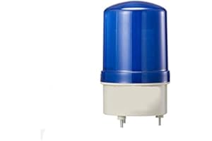 SAGASAVE Luz de advertencia giratoria POWERTOOL Luz de baliza LED Lámpara de emergencia sin sonido para taller, fábrica, cabina de envío (220 V, azul)
