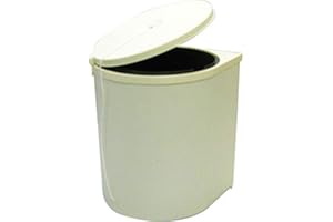 GOLLINUCCI Poubelle de porte pivotante beige à cordon - 13 l - Nombre de seaux : 1 - Contenance : 13 L - Pour caisson de largeur : 400 mm - Décor : Beige - Largeur : 280 mm - Profondeur : 280 mm - Hauteur : 340