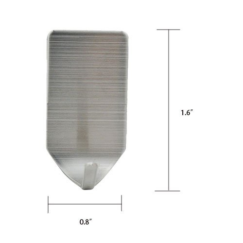 Selbstklebend Haken, Ishua 8 Stück Wasserdicht 304 Edelstahl 3M Badezimmer Handtuchhake Handtuch Kleiderhaken stick-up Schiene Aufbewahrung Kleiderbügel Racks Wand Haken für Küche Bad - 4