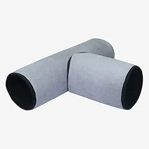 Hiputee Durable Collapsible 3 Way Tunnel Tube Condo for Rabbits, Kittens, and Toy Breed Dogs (Grey)