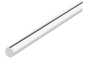 TOP-VIGOR 2Pcs Acrylic Round Rod, 8mm Diameter 247mm Length Clear Acrylic Dowel Rods Round Sticks, Solid Plastic PMMA Bar Strip for DIY Crafts Lighting Gardening Decorations Cake Topper Rod