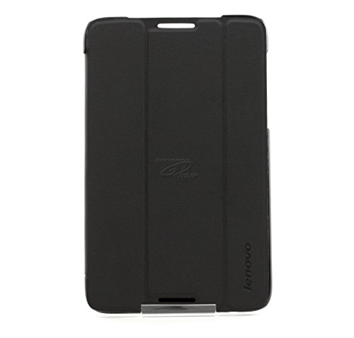 Levovo Ultra Slim PU Schützhülle für Lenovo A7-50 Tablet (7 Zoll) mit Standfunktion inkl. Displayschutzfolie schwarz