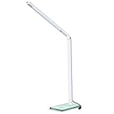 Deckey Lámpara de Escritorio LED Regulable 6W Rotación del brazo Plegable (Blanco)