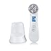 Facial Skin Therapy Care Ultrasound Machine Digital Portable & Rechargeable LED Photon Face Cleaner Massage Master Skin Lifting Rejuvenation RF Radio Frequency Anti Aging Ultrasound Massager White