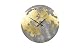 Produktbild Gallery Solutions Wanduhr, Grau/Gold, Rund, Außenformat: Ø 61 cm
