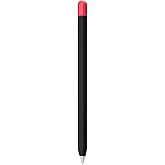Microsonic Apple Pencil (2. nesil) i&ccedil;in Kılıf Mat Silikon Kırmızı Siyah
