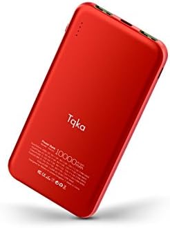 USB C Power Bank Quick Charge 3.0, Tqka 10000mAh Portable Charger QC3.0 , Type C Input &amp; Output External Battery Pack with Premium Aluminum Shell for Nintendo Switch, iPhone, MacBook, Samsung and More - Red