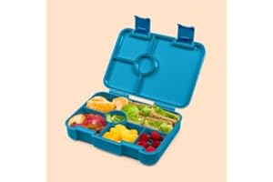 schmatzfatz Lite Children's Lunch Box with Compartments, BPA-Free Lunch Box for Children, Bento Box for Girls and Boys, Snack Box, Perfect for School, Nursery and Trips (Petrol)