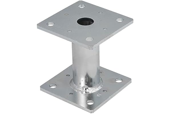 Pied de support de clôture galvanisé robuste (dimensions : 100 x 100 mm)