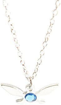 Butterfly Charm Pendant, Legend of Zelda Necklace, Silver Blue Pendant, Papillon Necklace, Gift for Her, Christmas Gift