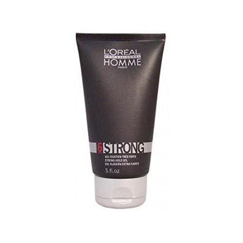 L'Oréal Professionnel Homme Strong - Strong Hold Gel (150ml) (Pack of 6)