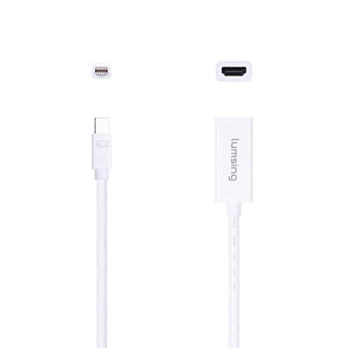 Lumsing Mini Displayport (Thunderbolt-Port kompatibel) Mini-DP 1.2 zu HDMI 1.4-Adapter für Mac Book, Imac und mehr, DP v1.2 Unterstützung 4Kx2K 6ft / 1.8M in Schwarz - 6