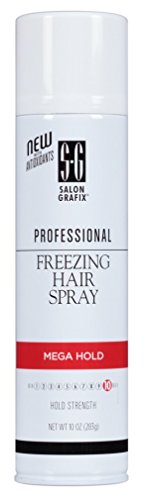 Salon Grafix Professional Freezing Hair Spray, Mega Hold Styling Mist 10, 10-Ounce Spray Bottle (Pack Of 3)
