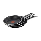  TEFAL B3049302 First Cook Lot de 3 poeles 20/26/32 cm - Noir
