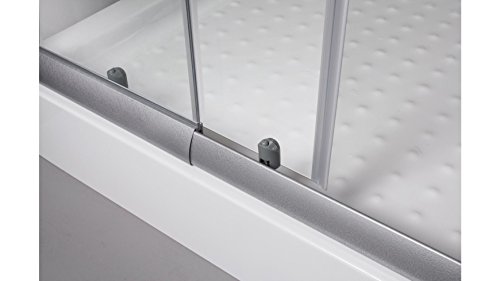 baumarkt direkt Eckdusche Trento, variabel verstellbar 80 – 90 cm, Duschkabine silberfarben - 5