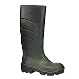 Klassifiziert als Sicherheitsstiefel, Standard EN20345 SRA S5, mit Merkmalen wie einer extra breiten Stahlkappe und antibakteriellem Futter.