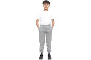 KHIM Jogging Trouser Terry Cotton Tracksuit Bottom Pant Kids Unisex Girls Boys Outdoor Activewear