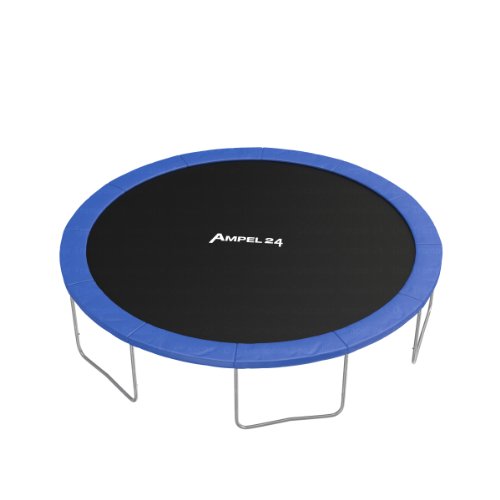 Ampel 24 Outdoor Trampoline Ø 430 cm blau oder grün | Gartentrampolin mit verstärktem Sicherheitsnetz | belastbar bis 160 kg | verschiedene Ausführungen - 2