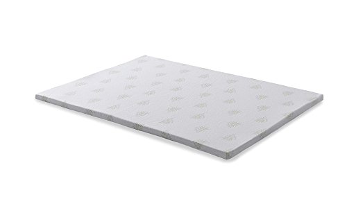 Camapolis-Topper viscoelastico de 6 cm para cama de 150x190, Aloe Vera y malla transpirable antideslizante