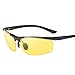 Produktbild Nacht Vision Blendschutz Fahrbrille, HOUSON Auto Brille Radbrille Sportbrille Sonnenbrille Nacht-Kontrast-Brille Nachtfahrbrille Nachtsichtbrillen Anti-Glanz polarisierte Brille, mit UV-Schutz Nachtfahrbrille,polarisierte Brille mit gelben Gläsern Damen und Herren