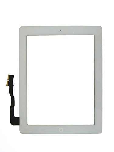 Preisvergleich Produktbild iPad 3 Ersatz Display Scheibe weiß Kleber Touchscreen Digitizer Home Button