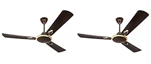 Usha Striker Platinum 1200mm 80-watt Goodbye Dust Ceiling Fan with Anti Dust Feature (Deep Metallic Brown, Pack of 2)