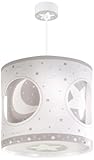 Dalber 63234E Mond und Sterne Solar Drehbare Hängelampe, Plastik, grau, 26.5 x 26.5 x 25 cm