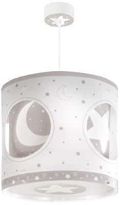 Dalber Lampe de Plafond - Suspension Rotative - Lune - Brun