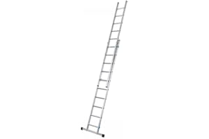 Zarges Double Extension Ladder with Stabiliser Bar 2-Part D-Rungs 2 x