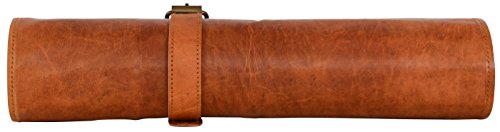 Gusti Leder nature “Jace“ Werkzeugtasche Werkzeugrolltasche Werkzeugmappe Werkzeuge Rolltasche Malutensilien Hülle Ledertasche Näh und Strickzubehör Tasche Ziegenleder Vintage Braun A121b - 7