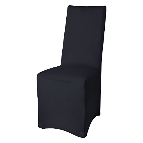 Beautissu® Bankett-Stuhlhusse Leona – 45×90 cm Stretch-Stuhlbezug – elegante Bi-Elastic Husse – ÖKO-TEX – schwarz - 2