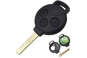 SALPIE Radiocommande avec fréquence à 433 MHz – Coque porte-clés accessoires de rechange coque pour clé télécommande de voiture 3 boutons compatible avec Smart 451 – Mercedes Benz
