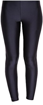 Wet Look Footless Tights with Comfort Waistband and Flat Seams - 80 Denier Yarn - Super Shine Finish