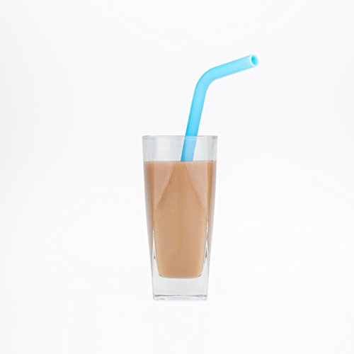 Trinkhalme wiederverwendbar, lebensmittelechtes Silikon, ideal als Smoothie-Trinkhalme, Party-Trinkhalme, für Kinder,4 Stück - 3