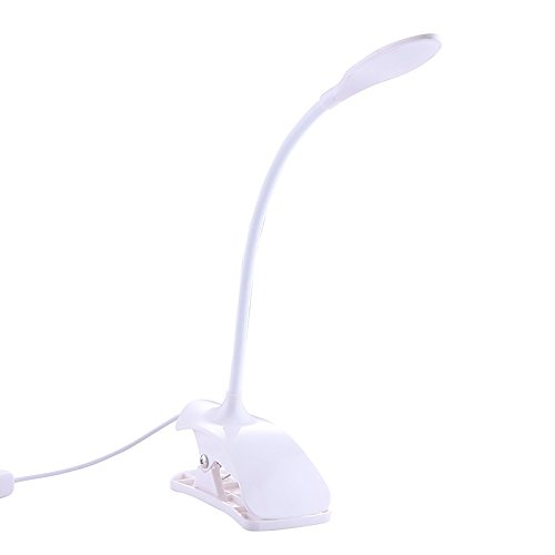 Preisvergleich Produktbild Soasa LED Klemmleuchte Dimmbar Schreibtischlampe Tischlampe Augenschutz Beleuchtung mit USB 13x5.8x37.5cm