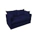 Ready Steady Bed Comfortable Children's Kids Drill 2-Seater Sofa Bed, Navy Blue