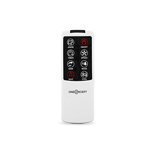 oneConcept • CTR-1 2G • Luftkühler mit Wasserkühlung • Lufterfrischer • Ventilator • Ionisator • 3 Leistungsstufen • 400 m³/h Luftdurchsatz • Fernbedienung • Timer • stromsparend • 65 Watt • 8 Liter Wassertank • inkl. Eispacks • Bodenrollen • weiß - 9
