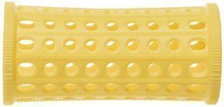 PLASTIC HAIR ROLLERS YELLOW Pk10 x 30mm + FREE PINS