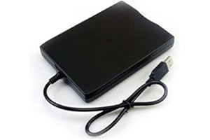 CamKpell 1.44 MB Floppy Disk 3.5" USB External Drive Portable Floppy Disk Drive Diskette FDD For Laptop Desktop PC - Black