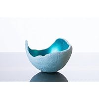 Lichtschale petrol, Größe S, Beton blau | Unikat handmade | Geburtstagsgeschenk | Einzigartiges Geschenk zum Muttertag | Ostern