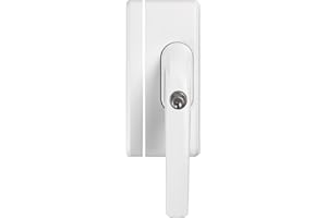 ABUS Fenstergriff-Schloss FO400A AL0125 - Fenstergriffsicherung mit Zusatzschloss und Alarmfunktion, gleichschließend - ABUS-Sicherheitslevel 10 - 33270 - Weiß