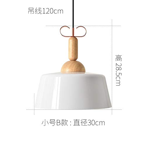 Preisvergleich Produktbild Restaurant Massivholz kreative Stehtischlampe Persönlichkeit Aluminium Lampe Trompete-B weiß mit monochromen LED warmes Licht 9 Watt Birne