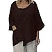 JYJM Frauen Plus Size Bluse Damen O-Ausschnitt Solide Tunika Bequem Schonend Sommertop Einfach Mode Wild Bluse Leicht und Luftig Mittelarm T-Shirt