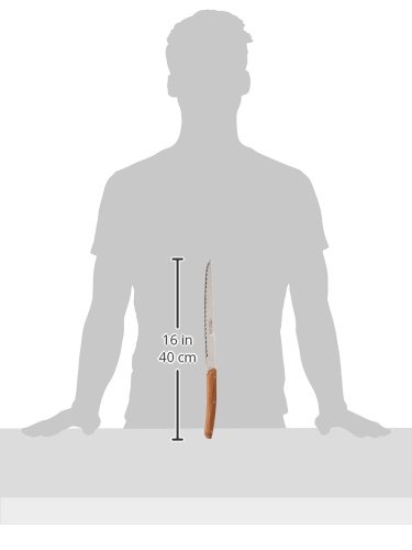 Claude Dozorme 2.90.020.89-Brotmesser Thiers Griff Olivenholz 32 x 3 cm - 3