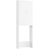 Mobile Lavatrice Bianco 190cm | Armadio Salvaspazio Con 2 Ante | Per Bagno E Lavanderia - Foto 8