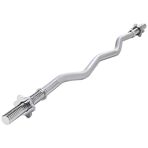 ScSPORTS SZ-Stange Curlstange 120 cm, massiver verchromter Stahl 7 kg, Durchmesser 30 mm, inklusive 2x Schraubverschluss - 2