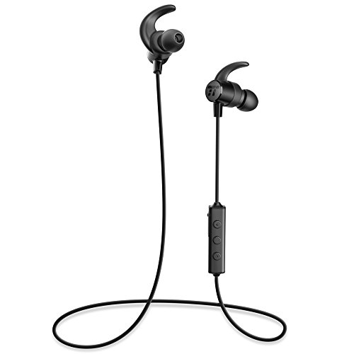 examen TaoTronics Écouteurs de Sport Bluetooth 4.1 avec Aimants Intégrés (Écouteurs Stéréo Sans Fil avec AptX, Antenne Céramique, Indice d'Étanchéité IPX5 - jusqu'à 7 Heures en Appel / 175 Heures en Veille)