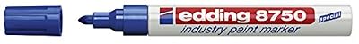 Edding e- 8750 Marqueur peinture pour les surfaces huileuses ou poussiéreuses 1 à 2,5 mm Bleu